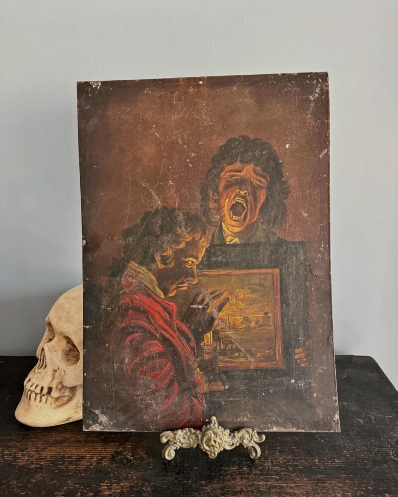 ‘The Connoisseur’ Antique Oil Painting