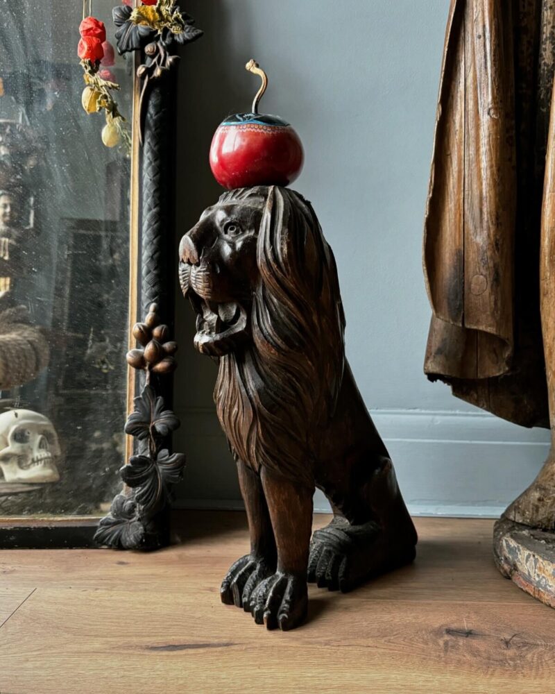 Carved Italian Lion Statue