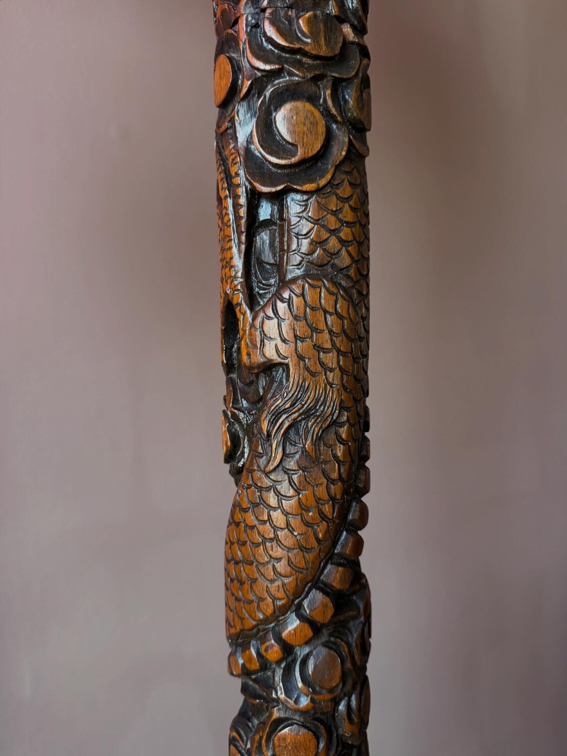 Chinese Carved Dragon Floor Lamp - Image 19