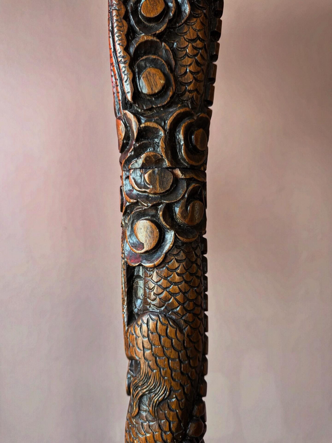 Chinese Carved Dragon Floor Lamp - Image 14