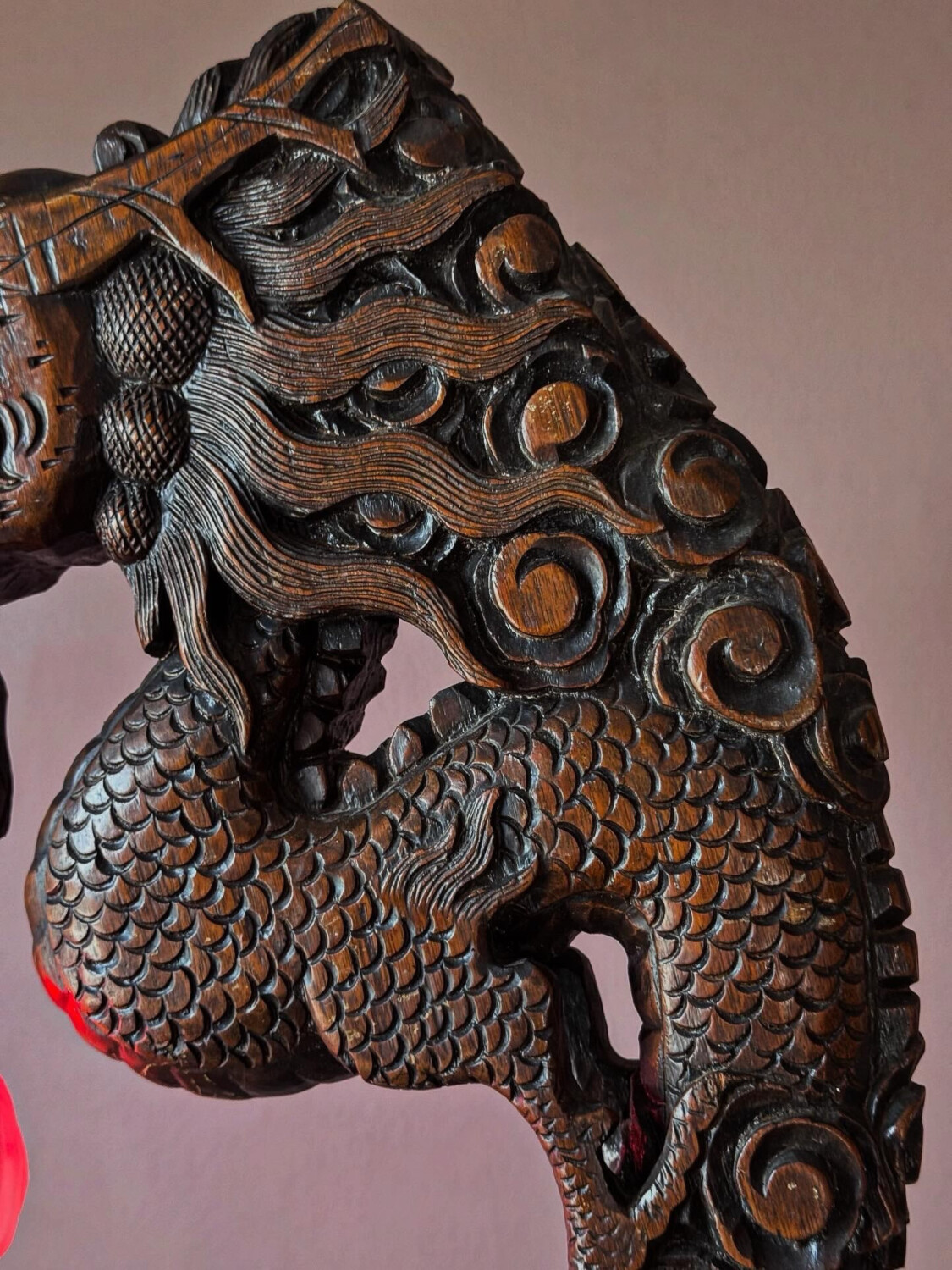 Chinese Carved Dragon Floor Lamp - Image 13
