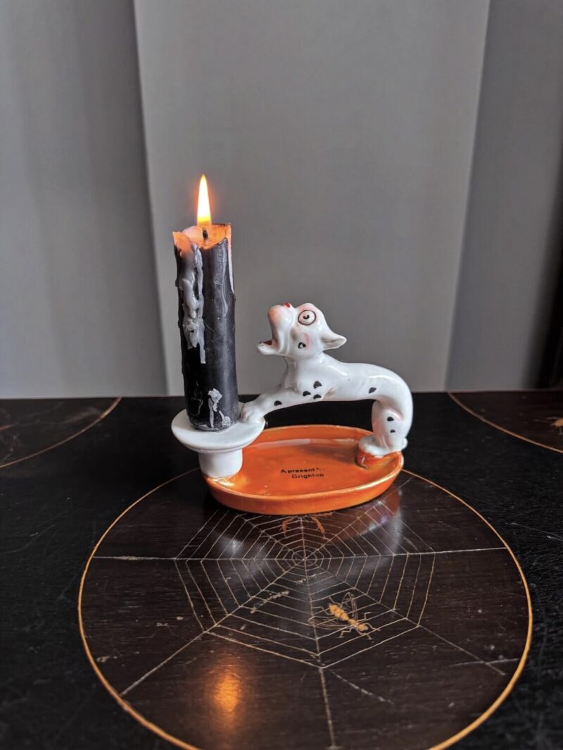 Ceramic Dog Candle Holder