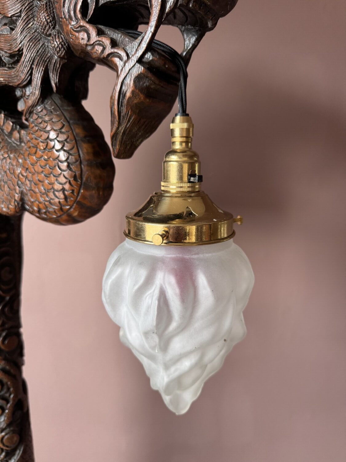 Chinese Carved Dragon Floor Lamp - Image 16
