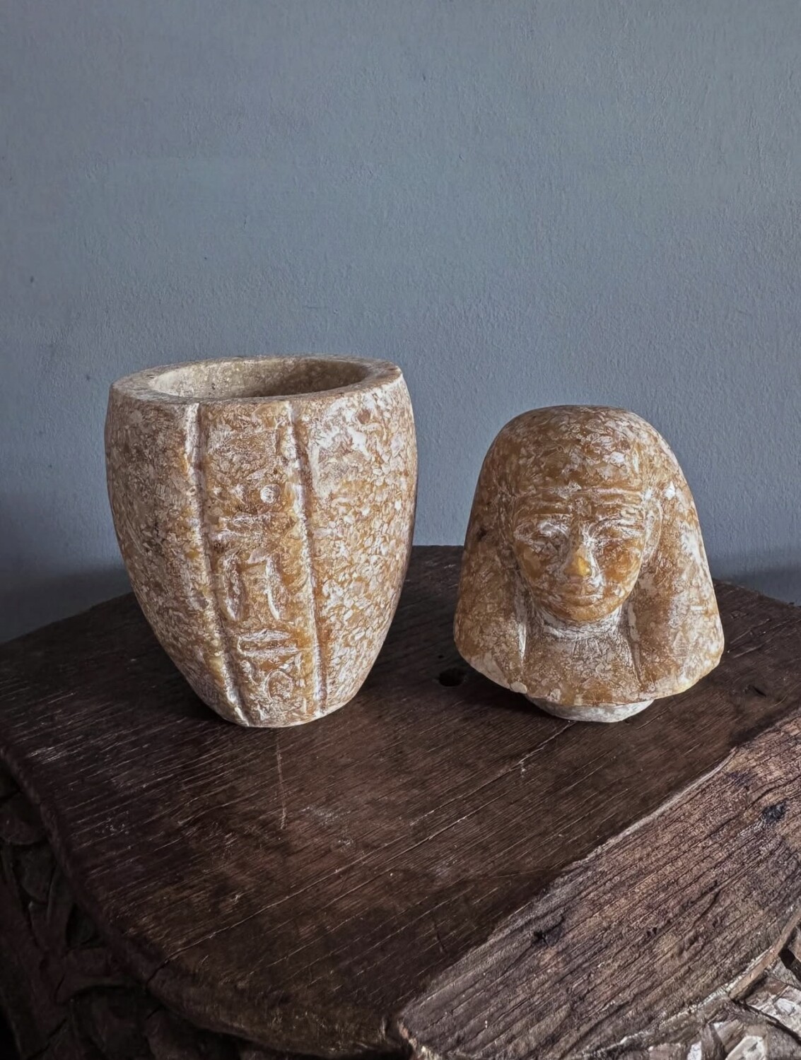 Collection of Egyptian Stone Canopic Urns - Image 10