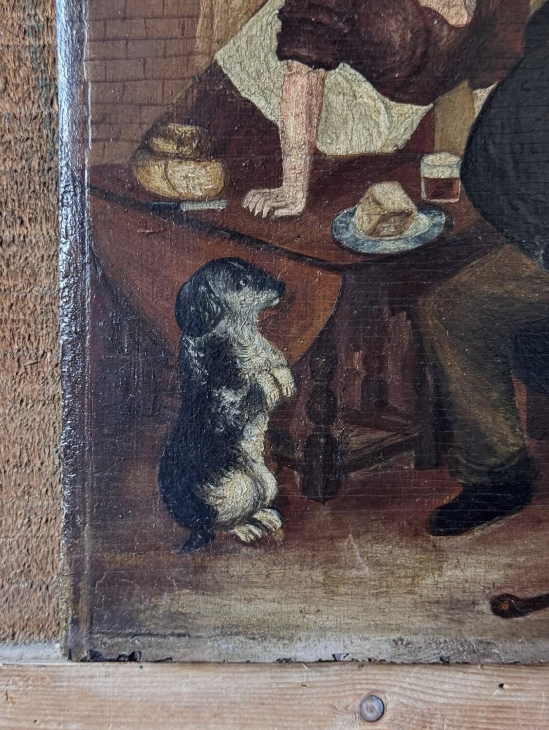 ‘Begging Dog’ Victorian Folk Art Painting - Image 4