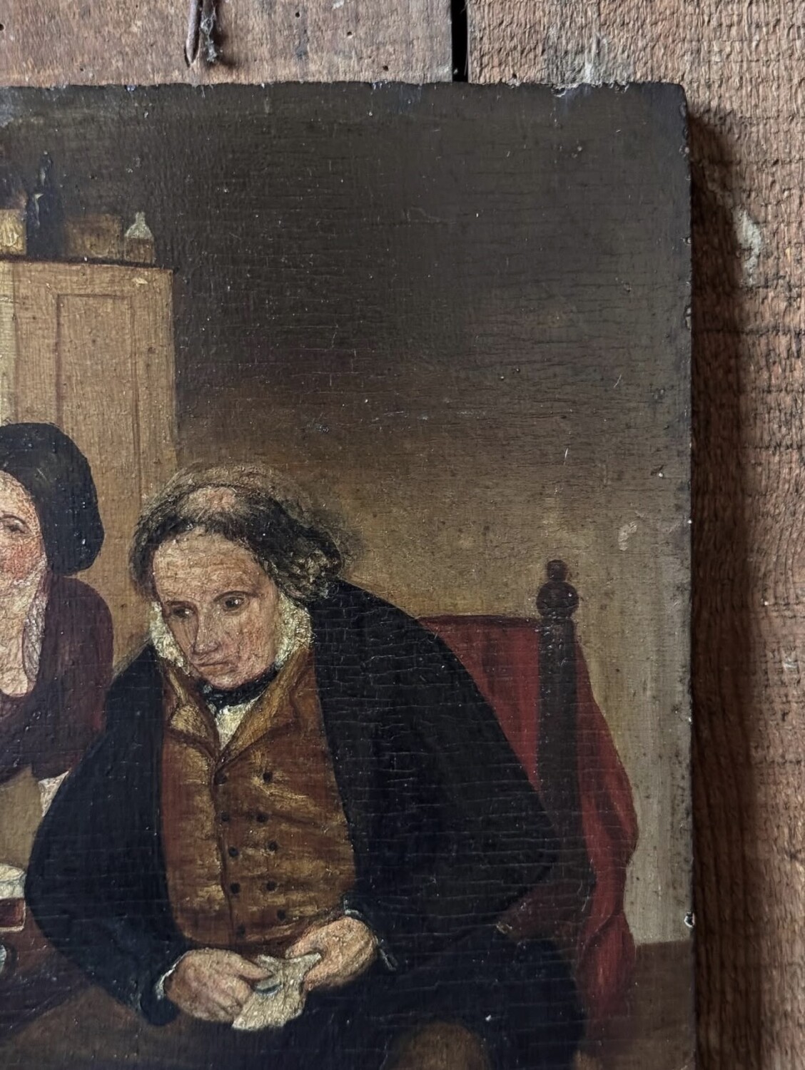 ‘Begging Dog’ Victorian Folk Art Painting - Image 6